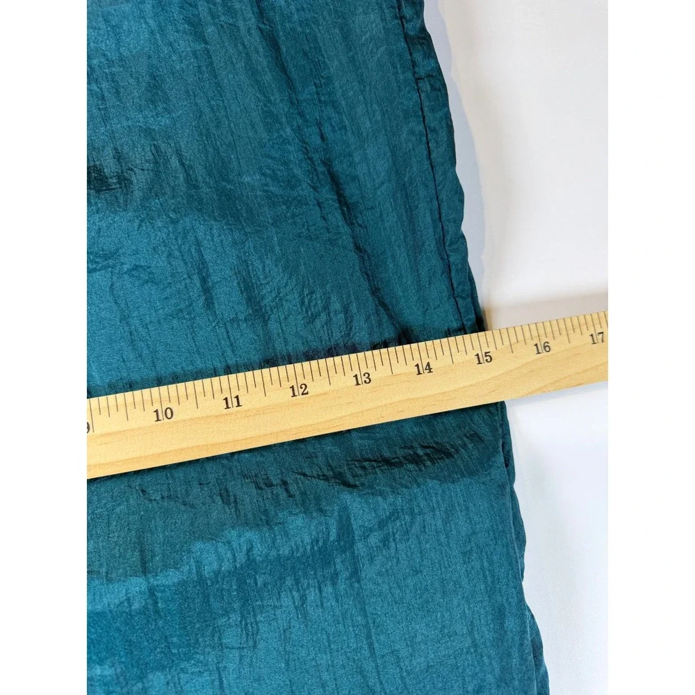 Bold Spirit Vintage 80s Track Pants Womens XL Teal Nylon Windbreaker Joggers - Picture 10 of 11